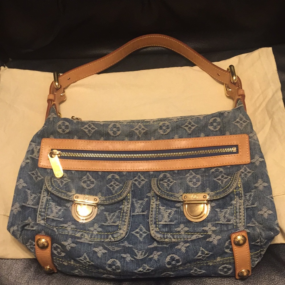Authentic Louis Vuitton Denim Baggy Bag